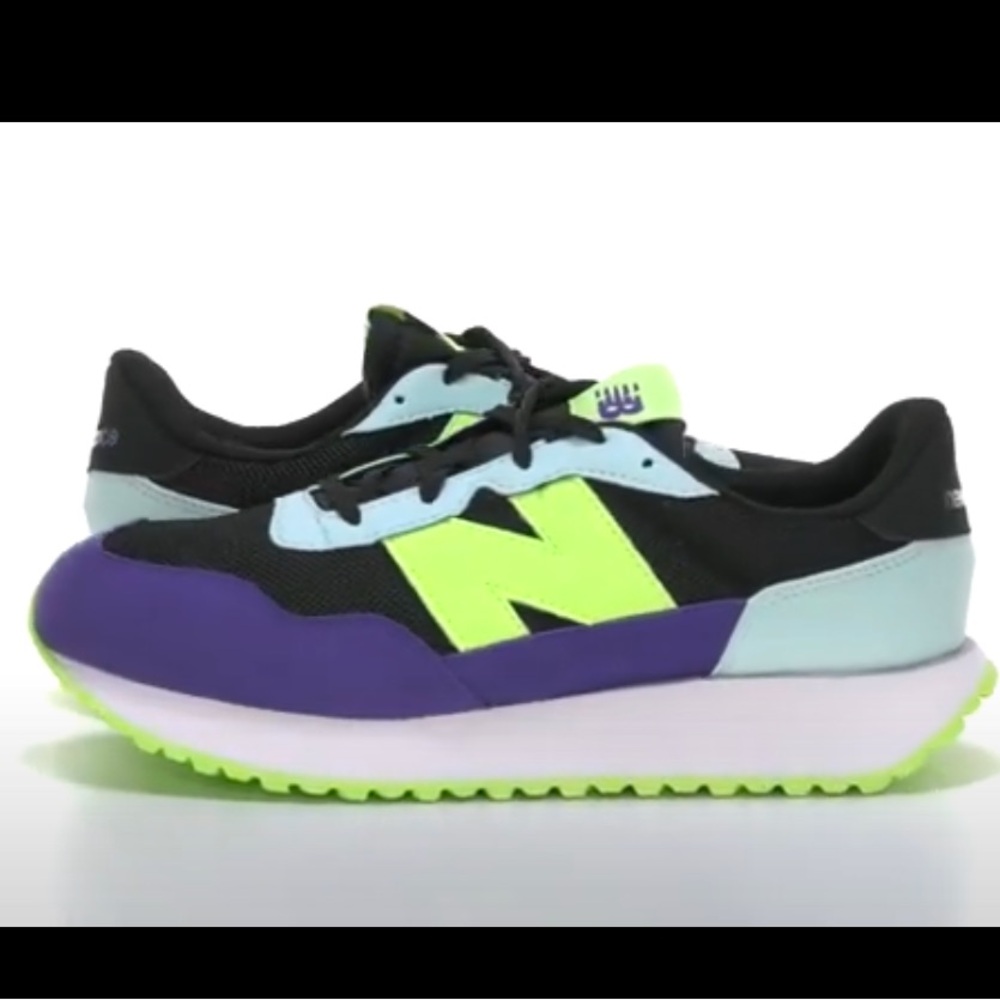 New Balance Kids 237 Sneakers - Black, Purple, Neon Green